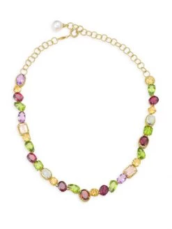 DOLCE&GABBANA 18K Yellow Gold & Multi-Stone Necklace