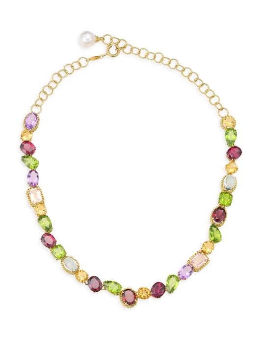 DOLCE&GABBANA 18K Yellow Gold & Multi-Stone Necklace 3 DOLCE&GABBANA 18K Yellow Gold & Multi-Stone Necklace