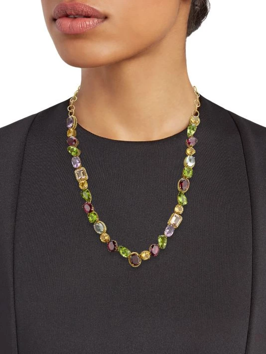 DOLCE&GABBANA 18K Yellow Gold & Multi-Stone Necklace 4 DOLCE&GABBANA 18K Yellow Gold & Multi-Stone Necklace - Image 2