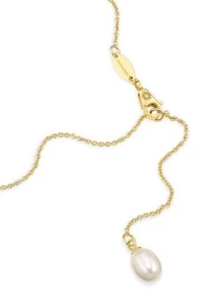 DOLCE&GABBANA 18K Yellow Gold, 7-8MM Freshwater Pearl Drop & Rhodolite Garnet Pendant Necklace -Deals DOLCE&GABBANA Store unnamed file 2569