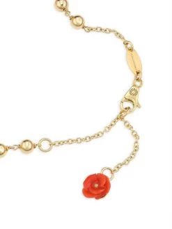 DOLCE&GABBANA 18K Yellow Gold Coral Rose Necklace -Deals DOLCE&GABBANA Store unnamed file 2572