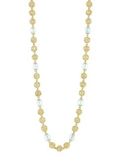 DOLCE&GABBANA 18K Yellow Gold Aquamarine Soutoir Necklace