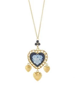 DOLCE&GABBANA 18K Yellow Gold Cameo Pendant Necklace