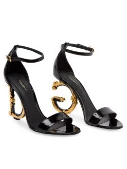 DOLCE&GABBANA Sculpted-Heel Patent Leather Sandals -Deals DOLCE&GABBANA Store unnamed file 2671