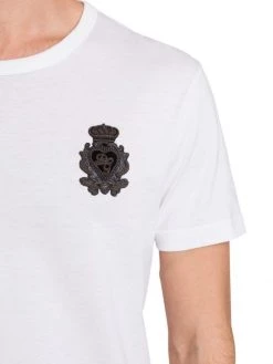 DOLCE&GABBANA Embroidered Crest Cotton T-Shirt For Men -Deals DOLCE&GABBANA Store unnamed file 2709