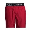 DOLCE&GABBANA Logo Waistband Swim Trunks For Men Black