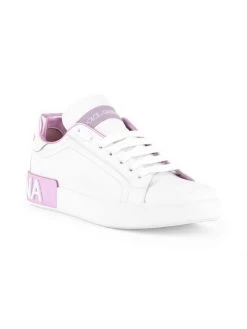 DOLCE&GABBANA Portofino Leather Sneakers Bianco Rosa -Deals DOLCE&GABBANA Store unnamed file 2714