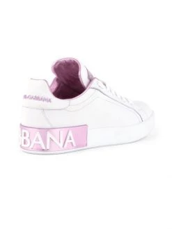 DOLCE&GABBANA Portofino Leather Sneakers Bianco Rosa -Deals DOLCE&GABBANA Store unnamed file 2715