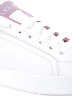 DOLCE&GABBANA Portofino Leather Sneakers Bianco Rosa -Deals DOLCE&GABBANA Store unnamed file 2718
