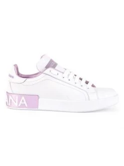 DOLCE&GABBANA Portofino Leather Sneakers Bianco Rosa -Deals DOLCE&GABBANA Store unnamed file 2719