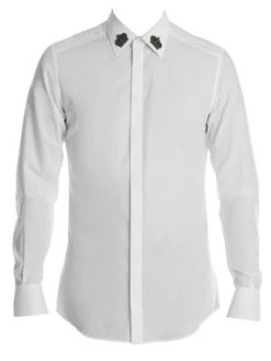 DOLCE&GABBANA Crown Collar Cotton Poplin Shirt For Men