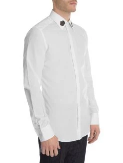 DOLCE&GABBANA Crown Collar Cotton Poplin Shirt For Men -Deals DOLCE&GABBANA Store unnamed file 2723