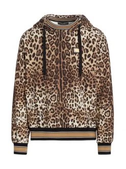 DOLCE&GABBANA Leopard-Print Hooded Sweatshirt For Men
