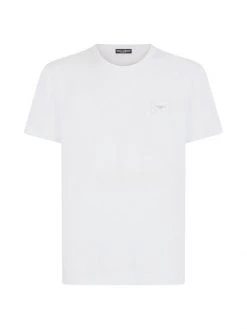 DOLCE&GABBANA Plaque Tee For Men Rosso Brillante