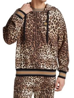 DOLCE&GABBANA Leopard-Print Hooded Sweatshirt For Men -Deals DOLCE&GABBANA Store unnamed file 275