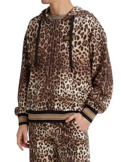 DOLCE&GABBANA Leopard-Print Hooded Sweatshirt For Men -Deals DOLCE&GABBANA Store unnamed file 276