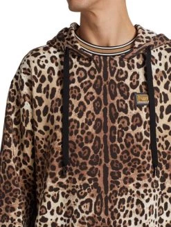 DOLCE&GABBANA Leopard-Print Hooded Sweatshirt For Men -Deals DOLCE&GABBANA Store unnamed file 278