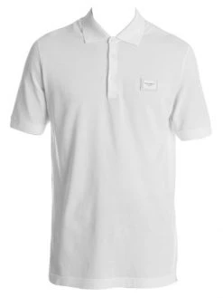 DOLCE&GABBANA Plaque Polo For Men White -Deals DOLCE&GABBANA Store unnamed file 2791