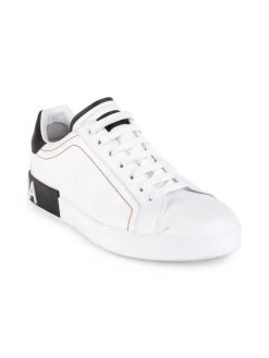 DOLCE&GABBANA Portofino Leather Low Top Sneakers For Men -Deals DOLCE&GABBANA Store unnamed file 2816