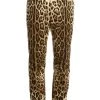 DOLCE&GABBANA Cropped Leopard-Print Pants For Men