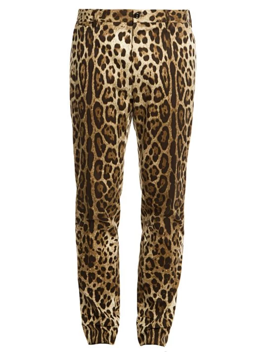 DOLCE&GABBANA Cropped Leopard-Print Pants For Men 3 DOLCE&GABBANA Cropped Leopard-Print Pants For Men