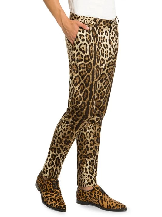 DOLCE&GABBANA Cropped Leopard-Print Pants For Men 5 DOLCE&GABBANA Cropped Leopard-Print Pants For Men - Image 3