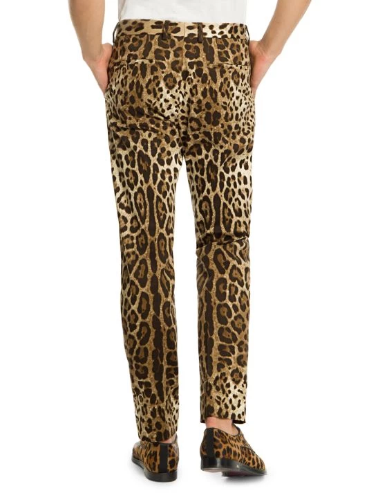 DOLCE&GABBANA Cropped Leopard-Print Pants For Men 6 DOLCE&GABBANA Cropped Leopard-Print Pants For Men - Image 4