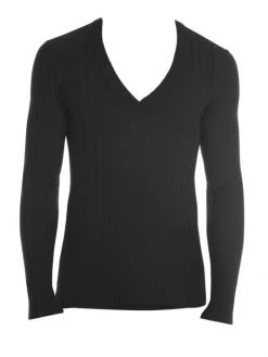 DOLCE&GABBANA V-Neck Ribbed Sweater For Men