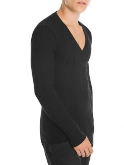DOLCE&GABBANA V-Neck Ribbed Sweater For Men -Deals DOLCE&GABBANA Store unnamed file 2848