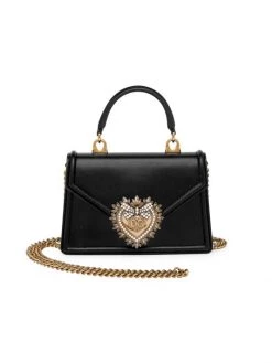 DOLCE&GABBANA Devotion Leather Top Handle Bag Black -Deals DOLCE&GABBANA Store unnamed file 2877