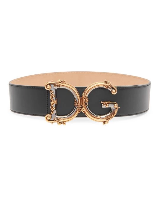 DOLCE&GABBANA Barocco Logo Leather Belt Black 7 DOLCE&GABBANA Barocco Logo Leather Belt Black - Image 5