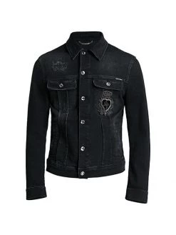 DOLCE&GABBANA Crown Denim Jacket For Men