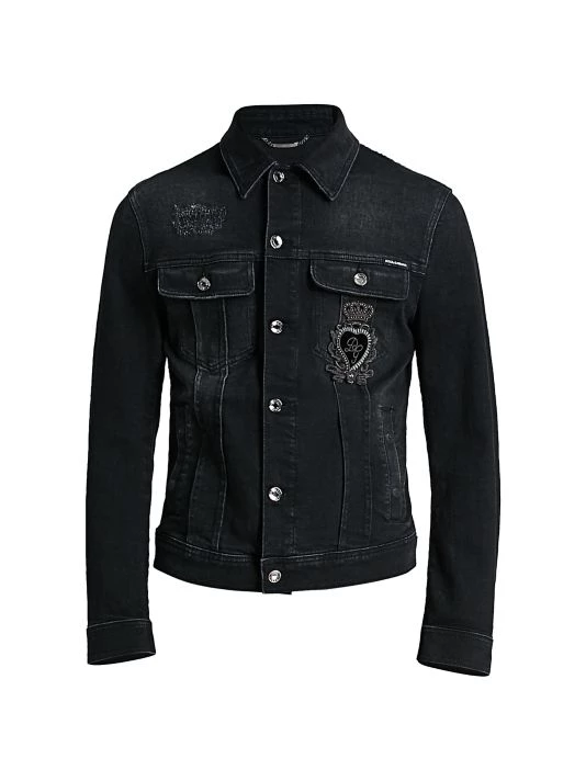DOLCE&GABBANA Crown Denim Jacket For Men 3 DOLCE&GABBANA Crown Denim Jacket For Men