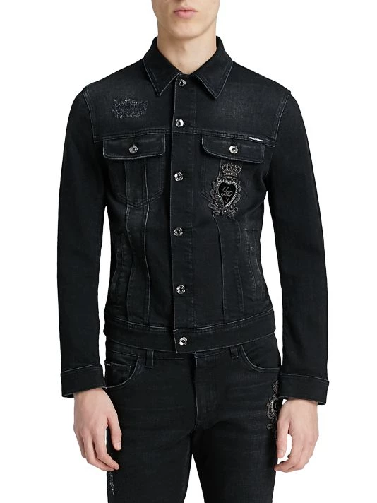 DOLCE&GABBANA Crown Denim Jacket For Men 5 DOLCE&GABBANA Crown Denim Jacket For Men - Image 3