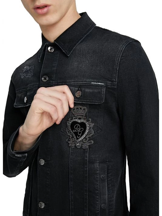 DOLCE&GABBANA Crown Denim Jacket For Men 8 DOLCE&GABBANA Crown Denim Jacket For Men - Image 6