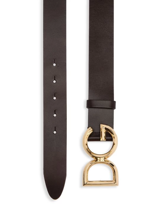 DOLCE&GABBANA DG Logo Buckle Belt For Men Black Gold 4 DOLCE&GABBANA DG Logo Buckle Belt For Men Black Gold - Image 2
