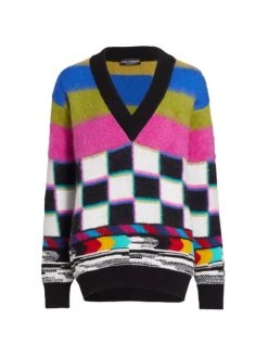 DOLCE&GABBANA Technicolor Mohair-Blend Sweater