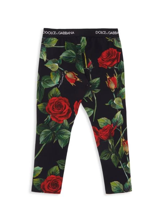 DOLCE&GABBANA Little Girl's & Girl's Rose Print Leggings For Kids 5 DOLCE&GABBANA Little Girl's & Girl's Rose Print Leggings For Kids - Image 3