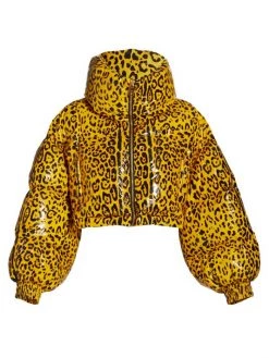 DOLCE&GABBANA Cropped Leopard Print Jacket