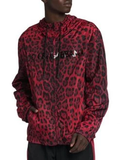 DOLCE&GABBANA Leopard-Print Hooded Windbreaker Jacket For Men -Deals DOLCE&GABBANA Store unnamed file 3001