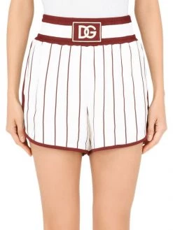 DOLCE&GABBANA Game Day Pinstriped Logo Patch Shorts -Deals DOLCE&GABBANA Store unnamed file 3018