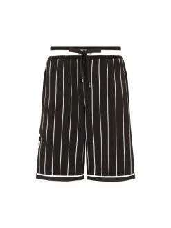 DOLCE&GABBANA Striped Jersey Bermuda Shorts For Men White Stripes Black -Deals DOLCE&GABBANA Store unnamed file 3026
