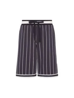 DOLCE&GABBANA Striped Jersey Bermuda Shorts For Men White Stripes Black -Deals DOLCE&GABBANA Store unnamed file 3027
