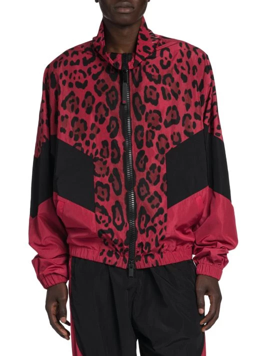 DOLCE&GABBANA Leopard Print Nylon Sweatshirt For Men 5 DOLCE&GABBANA Leopard Print Nylon Sweatshirt For Men - Image 3
