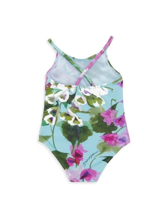 DOLCE&GABBANA Baby Girl's Floral One-Piece Swimsuit For Kids 4 DOLCE&GABBANA Baby Girl's Floral One-Piece Swimsuit For Kids - Image 2