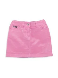DOLCE&GABBANA Little Girl's & Girl's Glossy Denim Skirt For Kids
