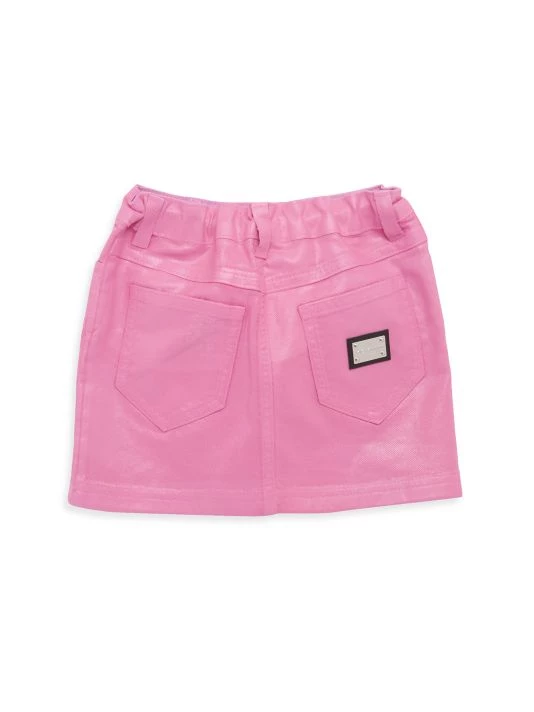 DOLCE&GABBANA Little Girl's & Girl's Glossy Denim Skirt For Kids 4 DOLCE&GABBANA Little Girl's & Girl's Glossy Denim Skirt For Kids - Image 2