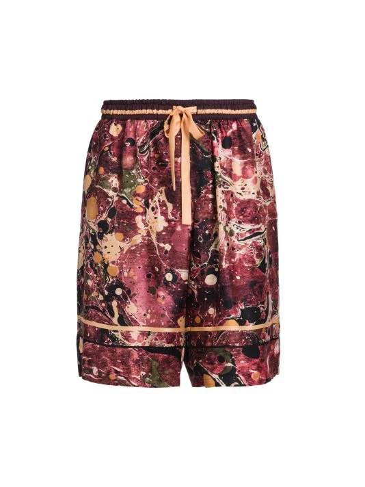 DOLCE&GABBANA Silk Drawstring Logo Shorts For Men 3 DOLCE&GABBANA Silk Drawstring Logo Shorts For Men