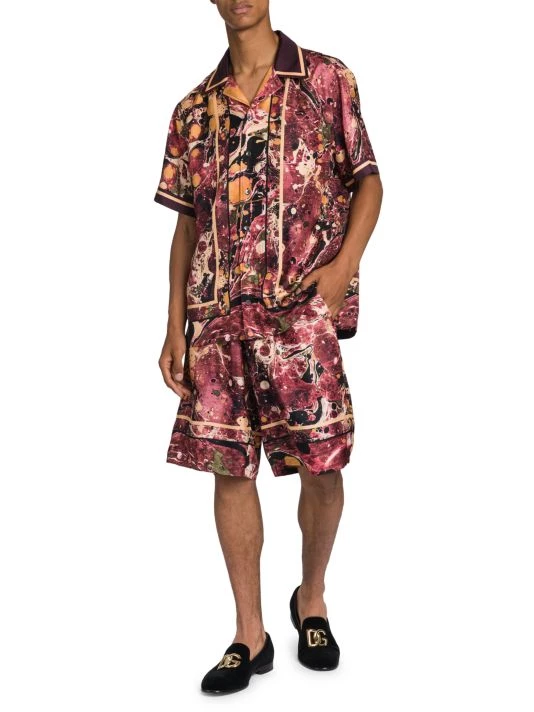 DOLCE&GABBANA Silk Drawstring Logo Shorts For Men 4 DOLCE&GABBANA Silk Drawstring Logo Shorts For Men - Image 2