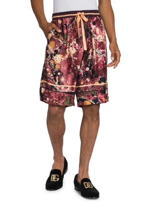 DOLCE&GABBANA Silk Drawstring Logo Shorts For Men 5 DOLCE&GABBANA Silk Drawstring Logo Shorts For Men - Image 3